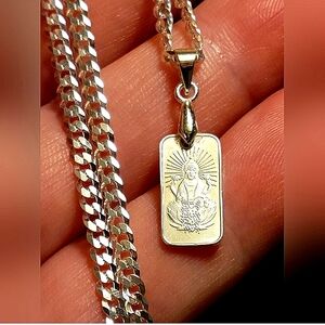 .999 Fine Silver Buddha Pendant - 1.10g - NEW - Unisex